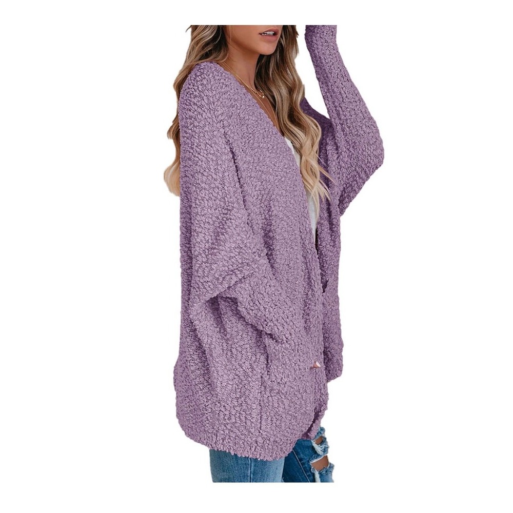Purple Umgee Overaized Lavendar Cardigan with pockets